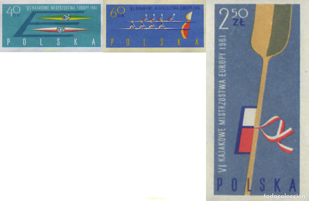 Sellos: 15224 MNH POLONIA 1961 6 CAMPEONATOS DE EUROPA DE CANOA
