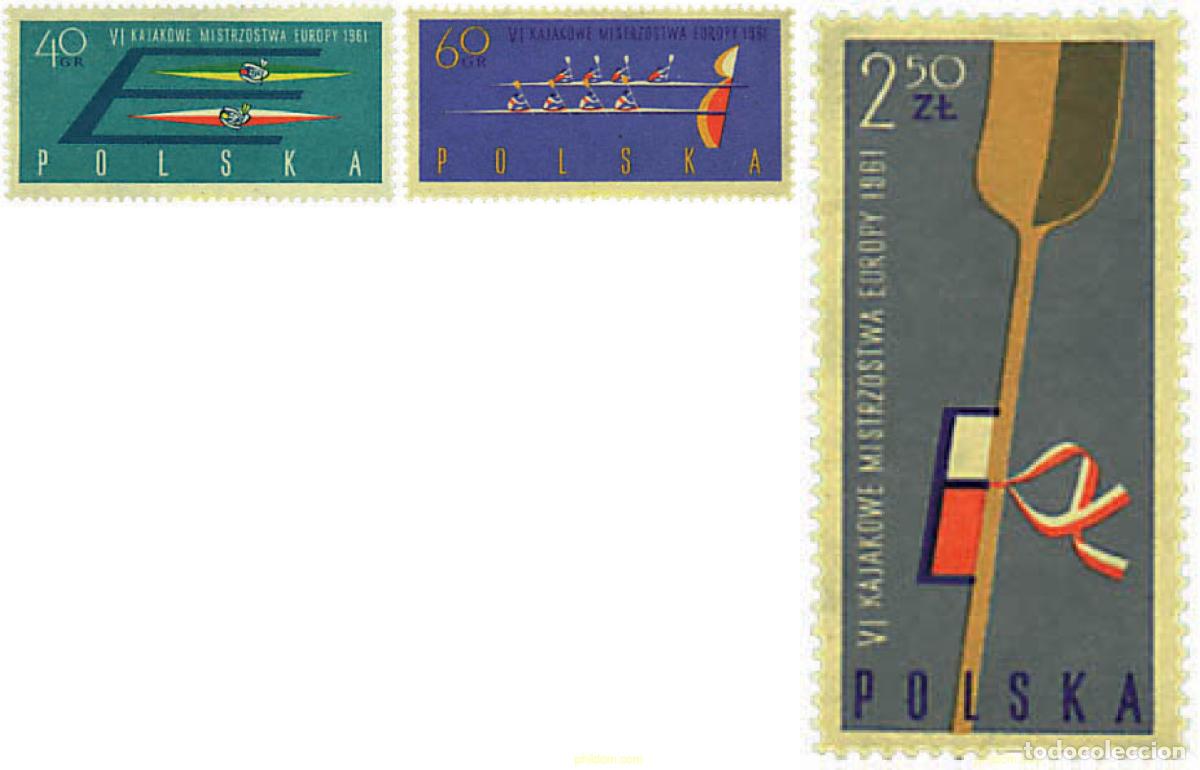 Sellos: 281780 HINGED POLONIA 1961 6 CAMPEONATOS DE EUROPA DE CANOA