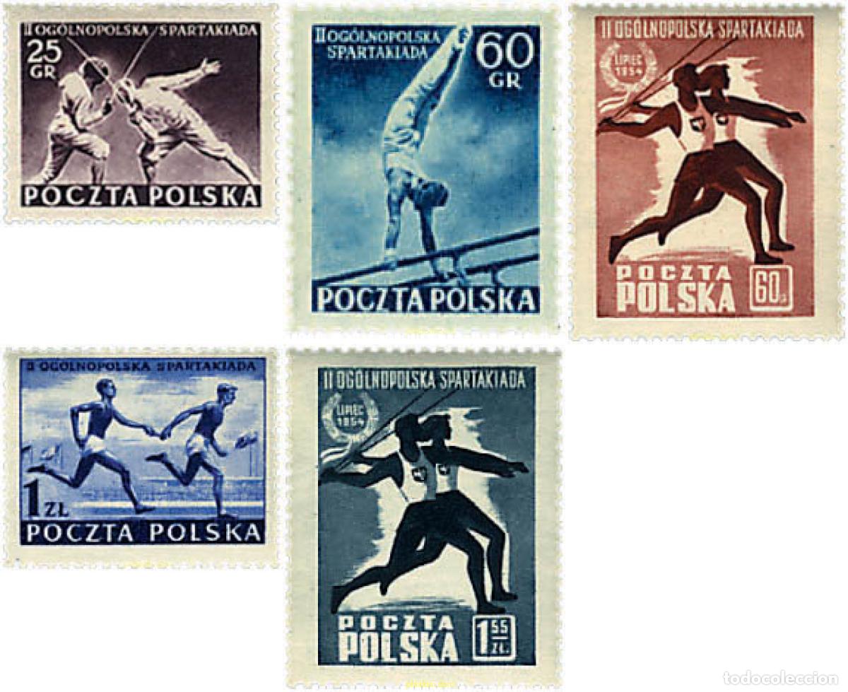 Sellos: 61551 MNH POLONIA 1954 2 SPARTAKIADA NACIONAL