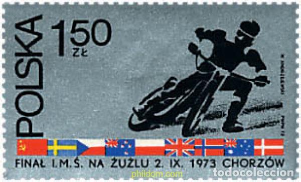 Sellos: 44062 MNH POLONIA 1973 CAMPEONATO DEL MUNDO DE MOTOCICLISMO