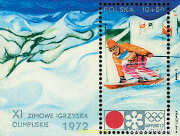 Sellos: 71595 MNH POLONIA 1972 11 JUEGOS OLIMPICOS DE INVIERNO SAPPORO 1972