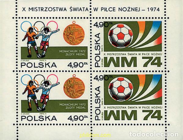 Sellos: 61660 MNH POLONIA 1974 COPA DEL MUNDO DE FUTBOL. ALEMANIA-74