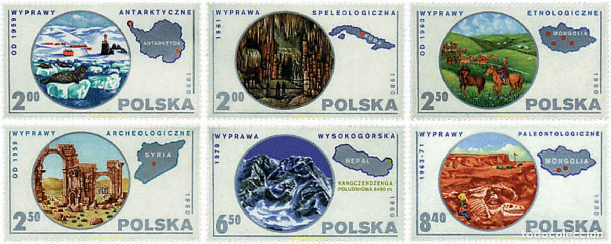 Sellos: 61694 MNH POLONIA 1980 EXPLORACIONES Y VIAJES CIENTIFICOS POLACOS