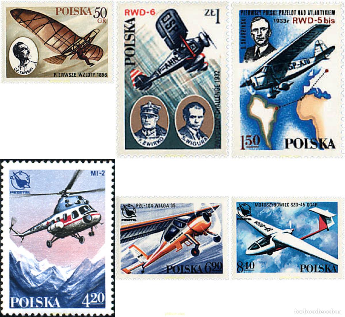 Sellos: 61683 MNH POLONIA 1978 PIONEROS DE LA AVIACION