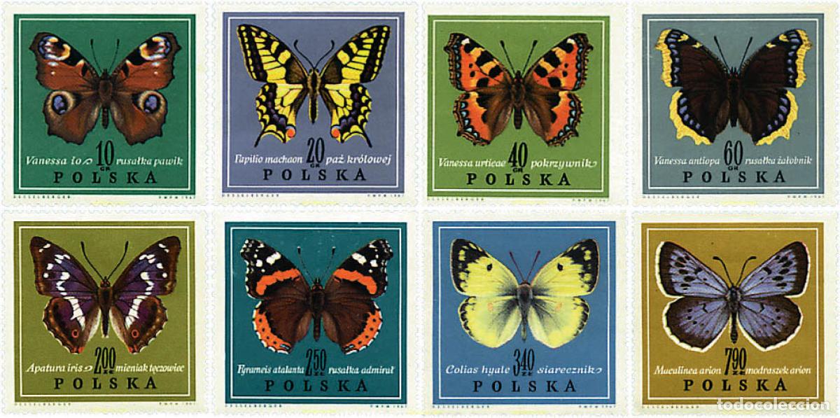 Sellos: 679325 MNH POLONIA 1967 MARIPOSAS