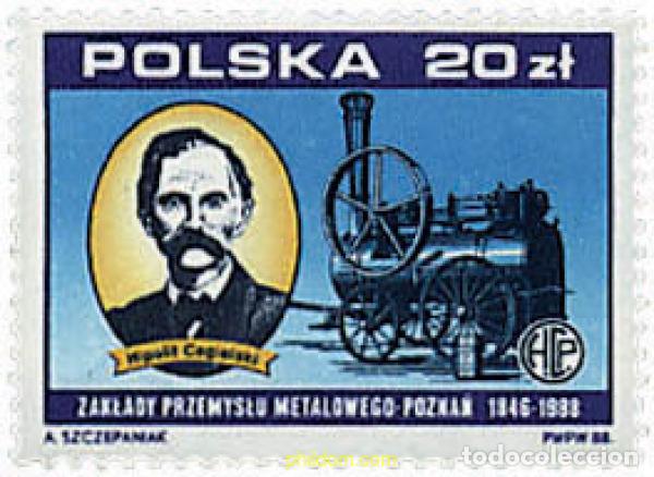 Selos: 57133 MNH POLONIA 1988 142 ANIVERSARIO DE LA INDUSTRIA METALURGICA CEGIELSKI