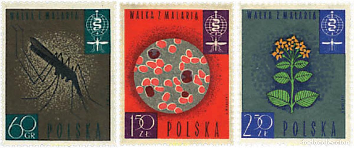 Sellos: 96370 MNH POLONIA 1962 CAMPA&Ntilde;A DE LA OMS PARA ERRADICAR LA MALARIA