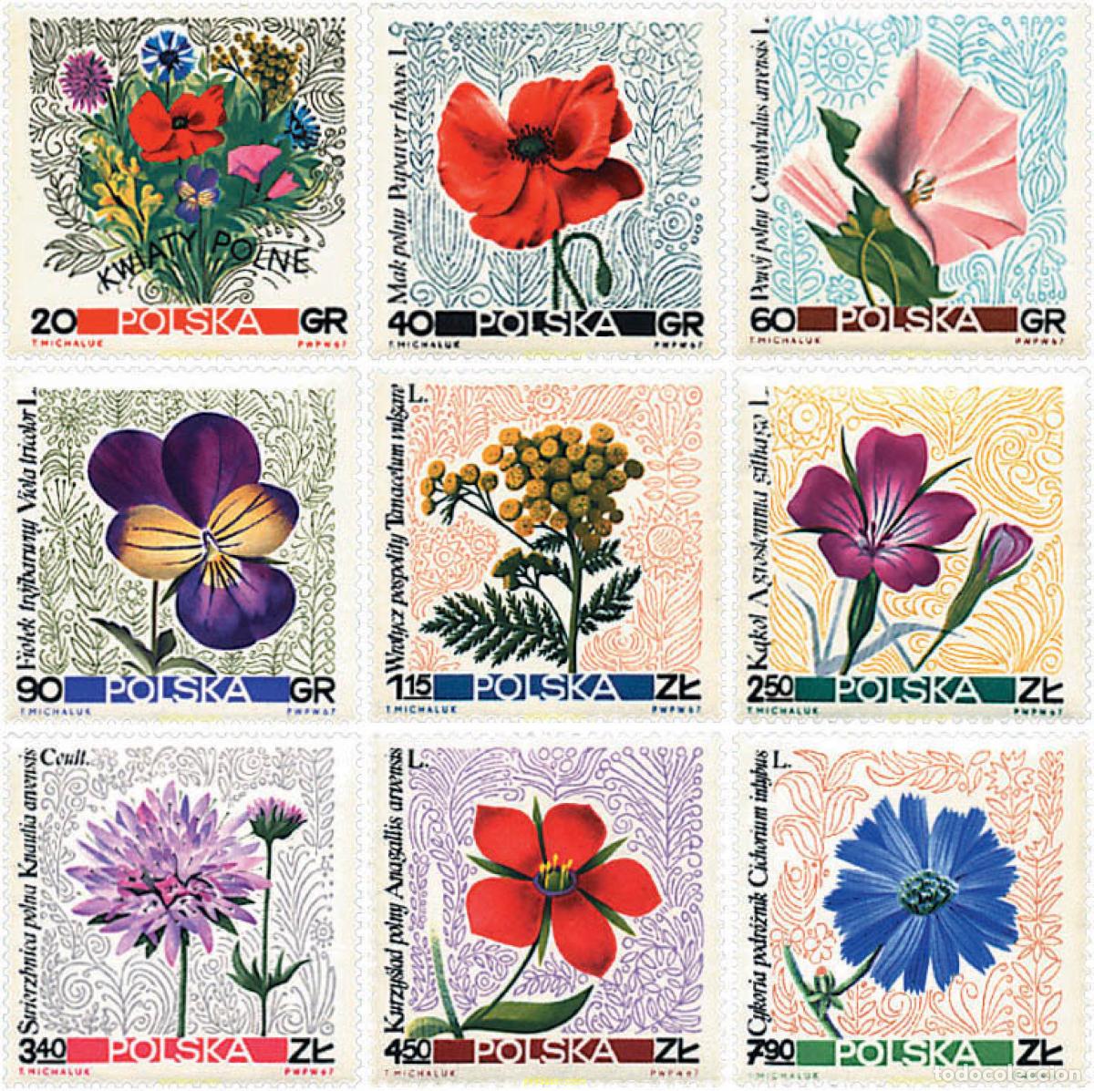 Sellos: 94361 MNH POLONIA 1967 FLORES SILVESTRES