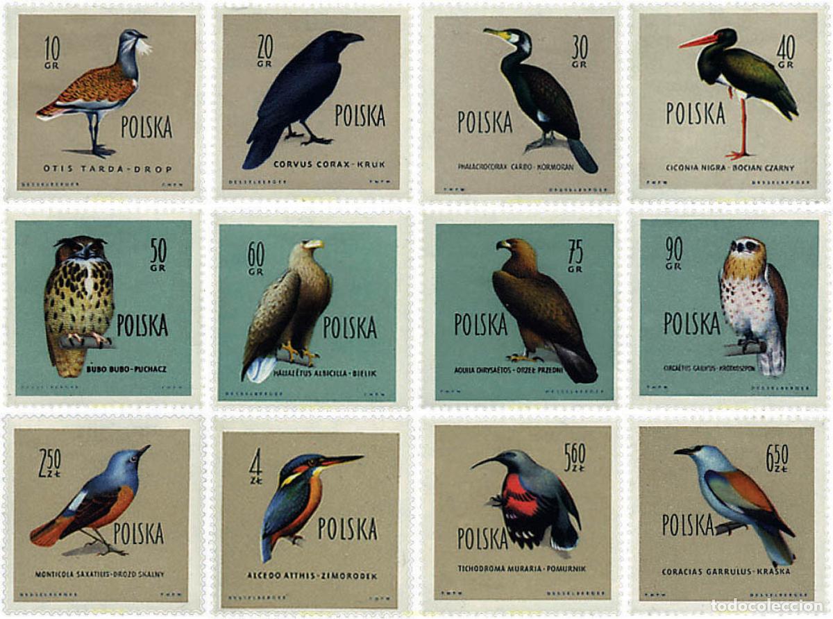 Sellos: 61574 MNH POLONIA 1960 AVES