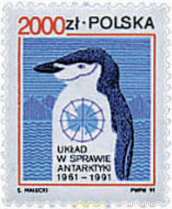 Sellos: 61740 MNH POLONIA 1991 30 ANIVERSARIO DEL TRATADO DE LA ANTARTIDA
