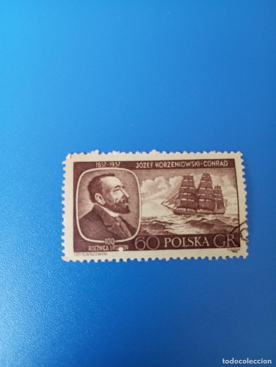 Sellos: POLONIA, 1957, JOSEF CONRAD, YT 920