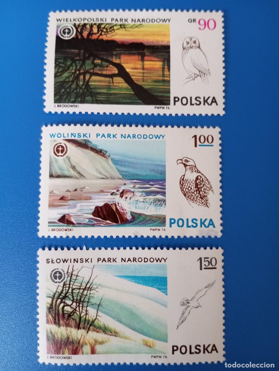 Sellos: POLONIA, 1976, PARQUES NACIONALES, YT 2278/80