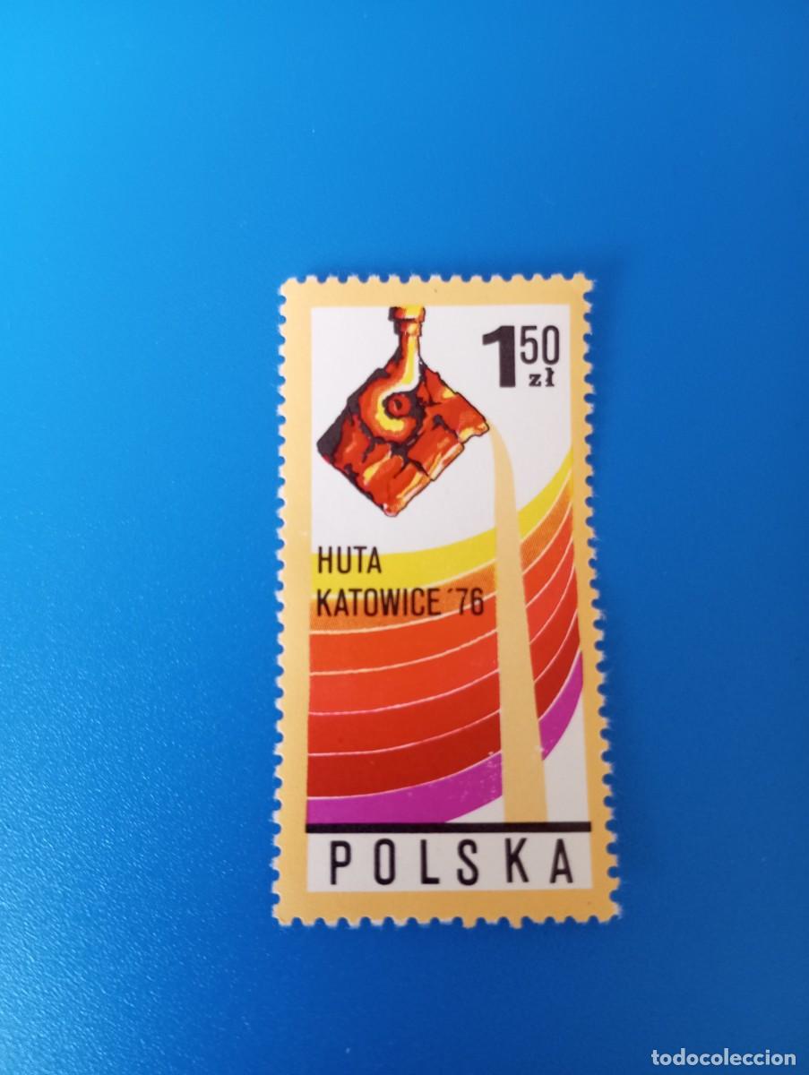 Sellos: POLONIA, 1976, FUNDICI&Oacute;N DE KATOWICE, YT 2303