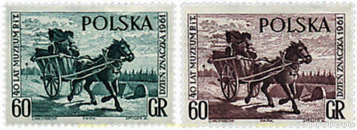 Sellos: 61583 MNH POLONIA 1961 DIA DEL SELLO. 40 ANIVERSARIO DEL MUSEO POSTAL DE WROCLAW