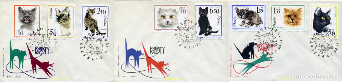Sellos: 286040 USED POLONIA 1964 GATOS