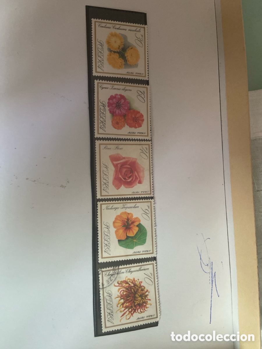 Sellos: Serie de Flores de Polonia