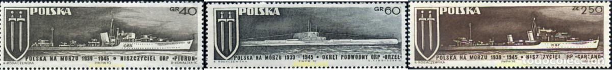 Sellos: 167182 MNH POLONIA 1970 BARCOS DE GUERRA