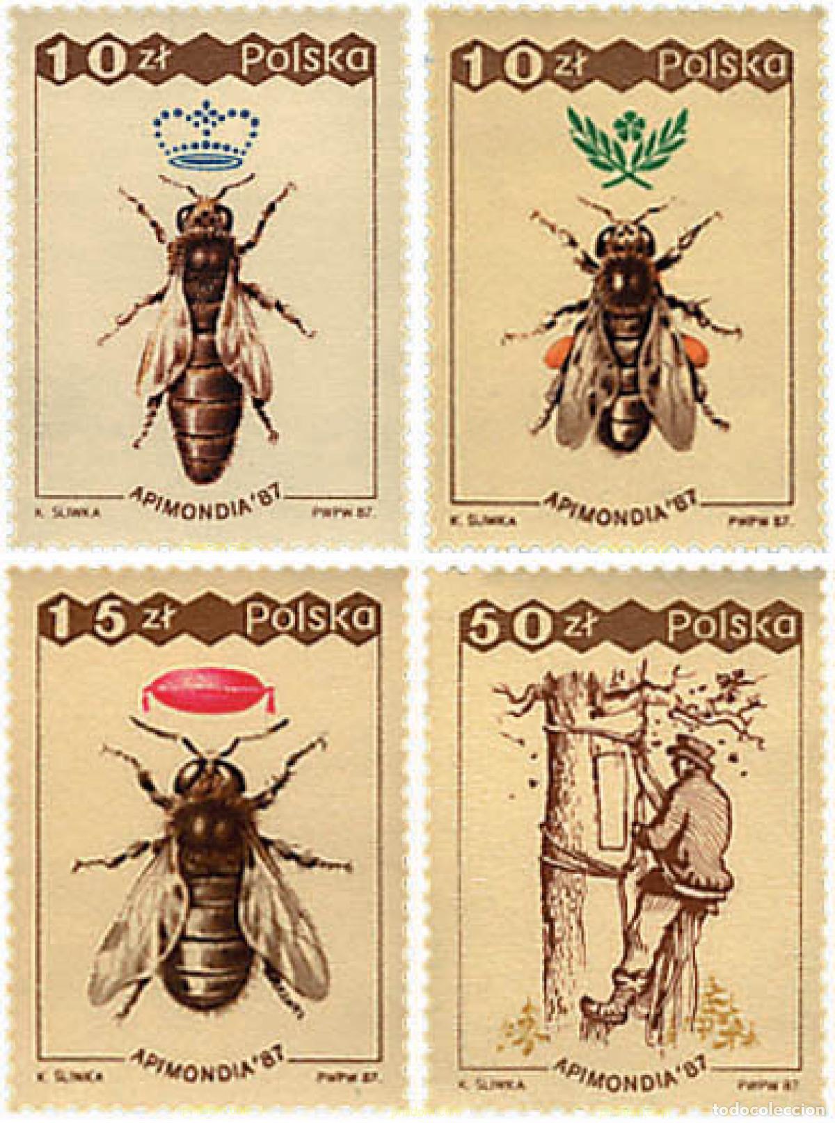 Sellos: 340727 MNH POLONIA 1987 CONGRESO INTERNACIONAL DE APICULTURA EN VARSOVIA
