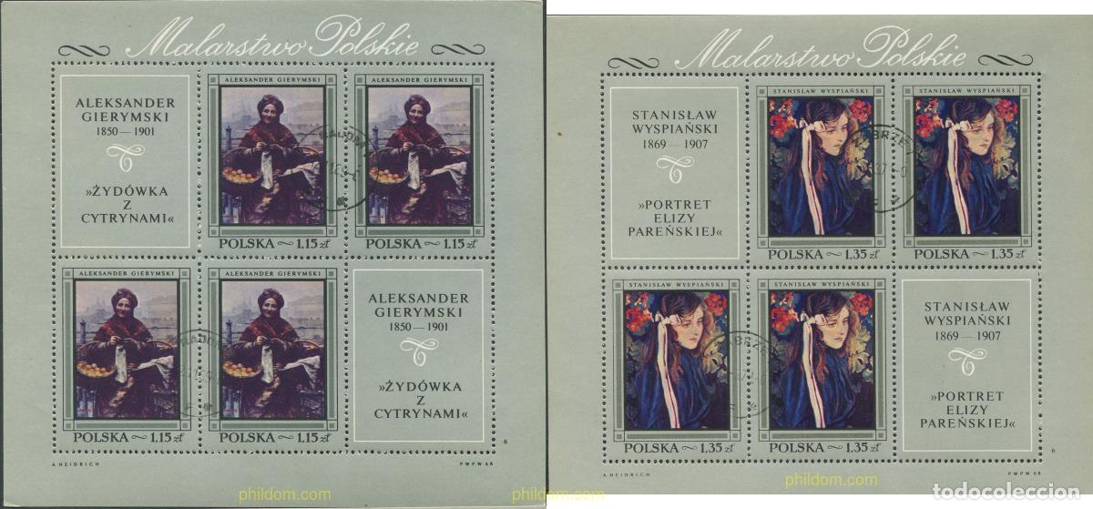 Sellos: 679436 USED POLONIA 1968 PINTURAS POLONESAS