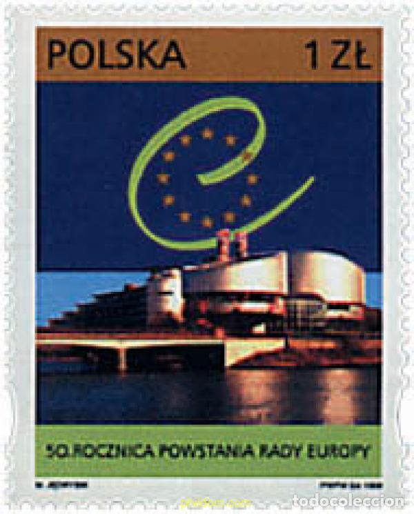 Sellos: 44011 MNH POLONIA 1999 50 ANIVERSARIO DEL CONSEJO DE EUROPA