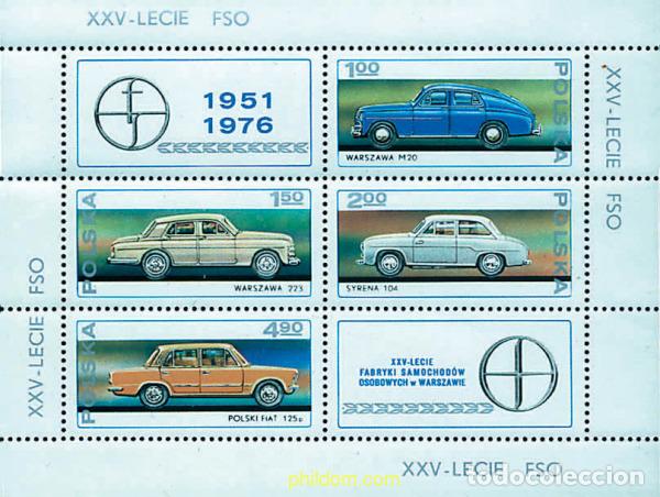 Sellos: 44072 MNH POLONIA 1976 25 ANIVERSARIO DE LA INDUSTRIA DEL AUTOMOVIL