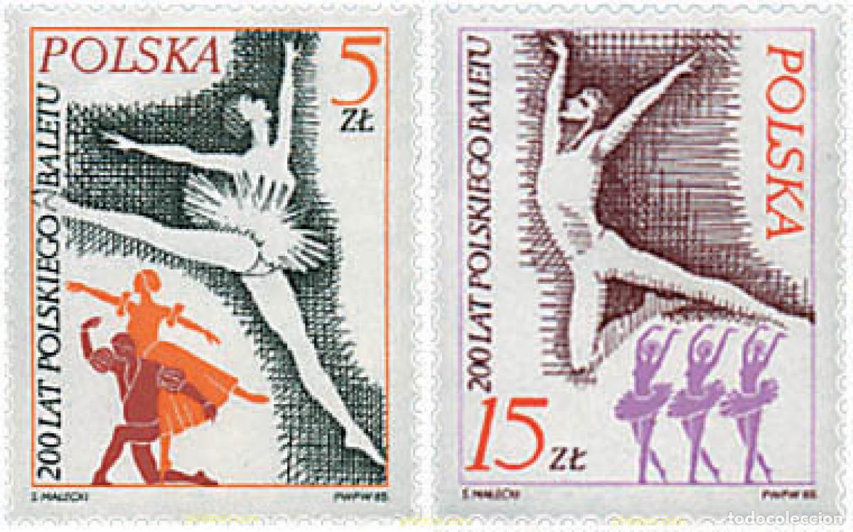 Sellos: 61714 MNH POLONIA 1985 BICENTENARIO DE LOS BALLETS POLONESES