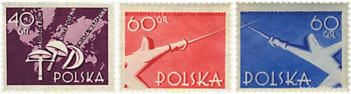 Sellos: 61566 MNH POLONIA 1957 CAMPEONATOS JUVENILES DE ESGRIMA