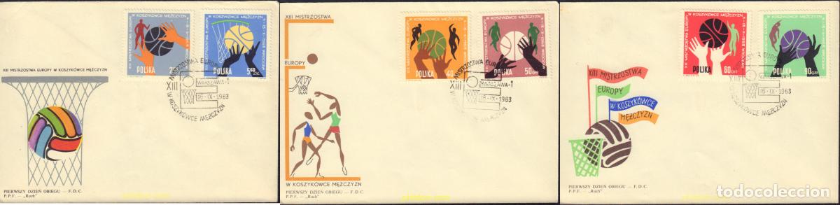 Selos: 371024 MNH POLONIA 1963 13 CAMPEONATO DE EUROPA DE BALONCESTO MASCULINO EN WROCLAW