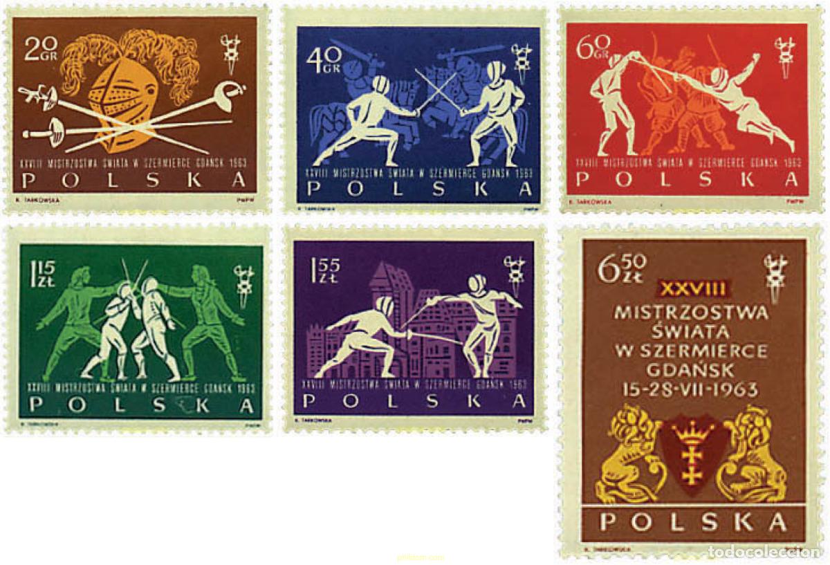 Selos: 61602 MNH POLONIA 1963 28 CAMPEONATOS DEL MUNDO DE ESGRIMA.