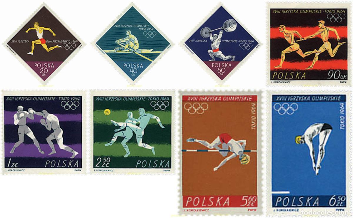 Sellos: 61610 MNH POLONIA 1964 18 JUEGOS OLIMPICOS VERANO TOKIO 1964