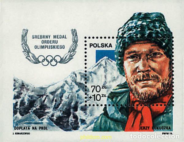 Sellos: 61731 MNH POLONIA 1988 HOMENAJE AL ALPINISTA JERZY KUKUCZKA.