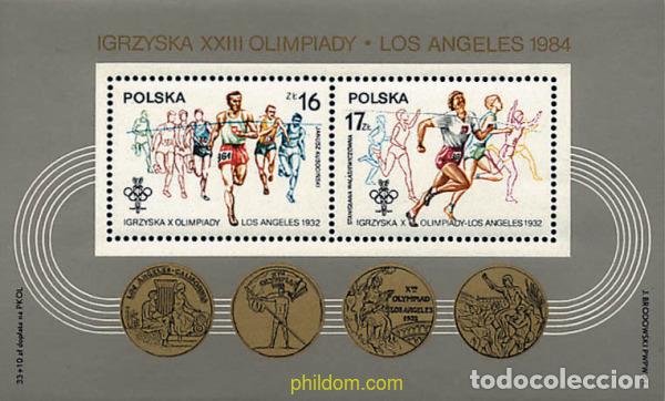 Sellos: 61709 MNH POLONIA 1984 23 JUEGOS OLIMPICOS VERANO LOS ANGELES 1984