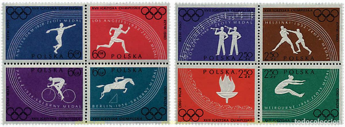 Sellos: 137877 MNH POLONIA 1960 17 JUEGOS OLIMPICOS VERANO ROMA 1960