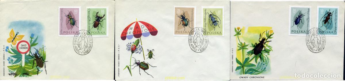 Sellos: 286051 USED POLONIA 1961 INSECTOS
