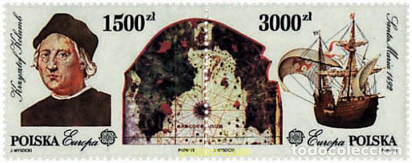 Sellos: 5550 MNH POLONIA 1992 EUROPA CEPT. 500 ANIVERSARIO DEL DESCUBRIMIENTO DE AMERICA