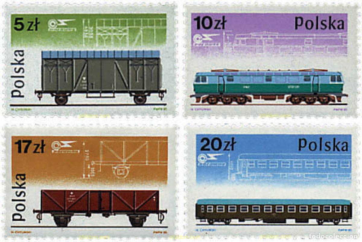 Sellos: 57130 MNH POLONIA 1985 LOCOMOTORA Y VAGONES POLACOS