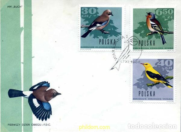 Sellos: 286151 USED POLONIA 1966 PAJAROS DEL BOSQUE