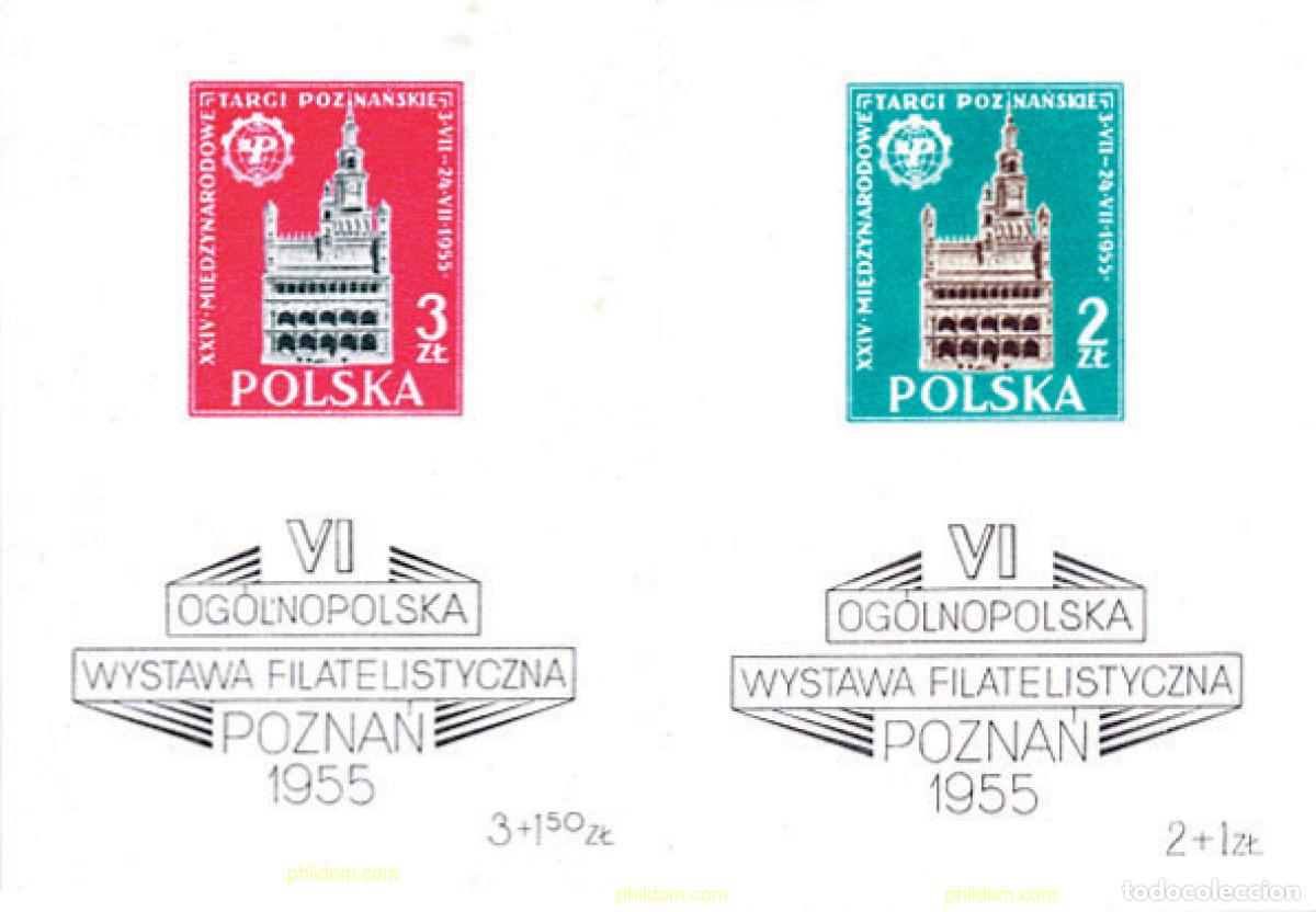 Sellos: 61556 MNH POLONIA 1955 6 EXPOSICION FILATELICA NACIONAL DE POZNAN