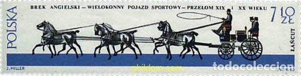 Sellos: 362516 MNH POLONIA 1965 ANTIGUOS COCHES DE CABALLOS.