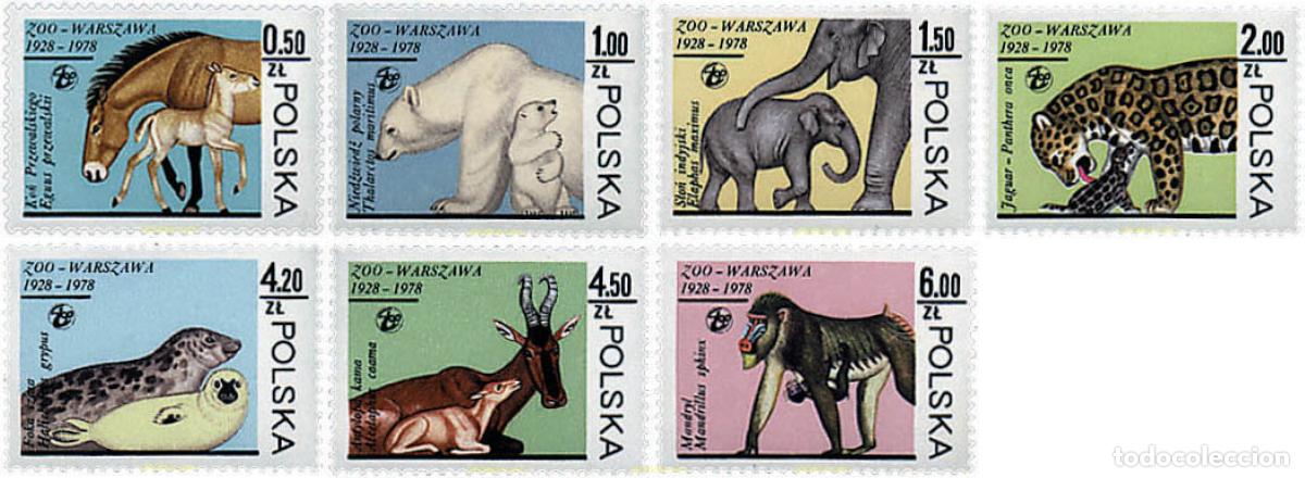 Sellos: 61687 MNH POLONIA 1978 50 ANIVERSARIO DEL ZOO DE VARSOVIA