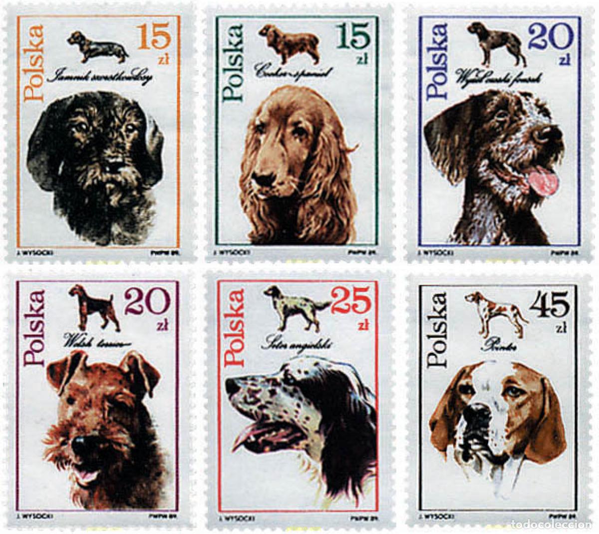 Sellos: 61733 MNH POLONIA 1989 PERROS DE CAZA