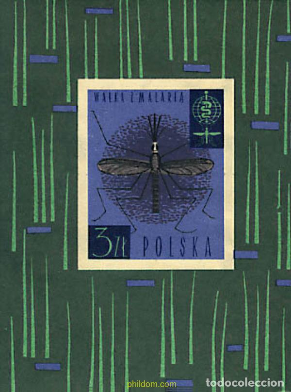 Sellos: 61598 MNH POLONIA 1962 CAMPA&Ntilde;A DE LA OMS PARA ERRADICAR LA MALARIA