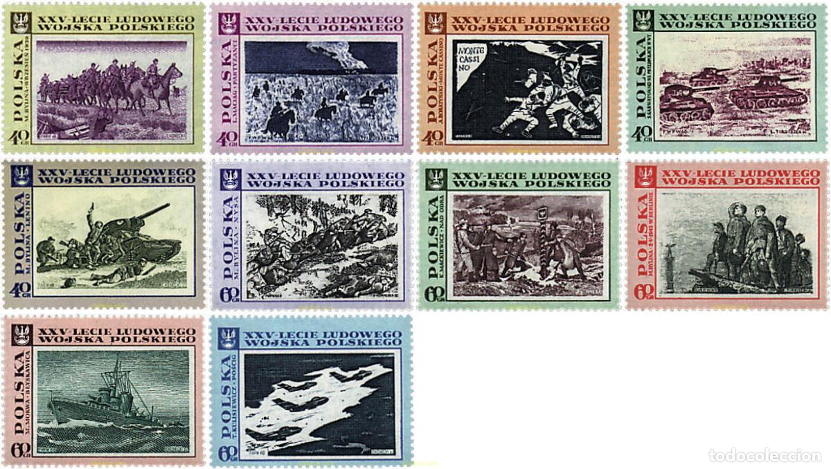 Sellos: 57123 MNH POLONIA 1968 25 ANIVERSARIO DEL EJERCITO POPULAR