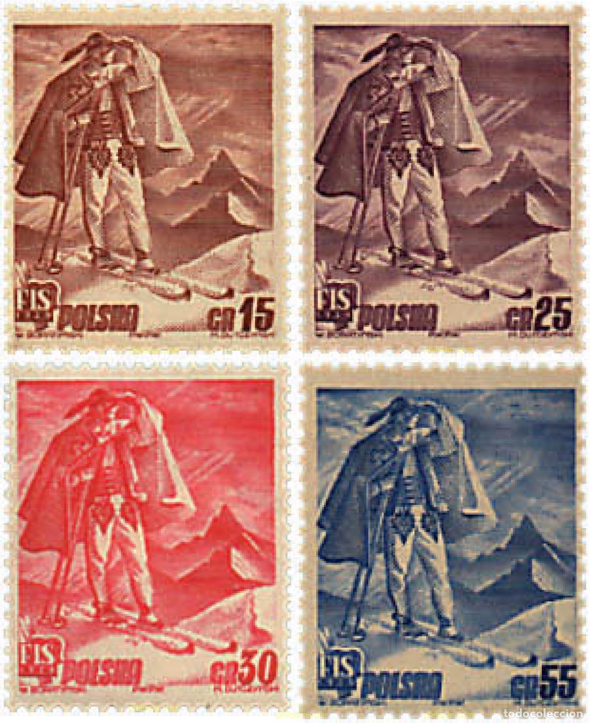 Stamps: 61529 MNH POLONIA 1939 CAMPEONATO MUNDIAL DE ESQUI EN ZAKOPANE