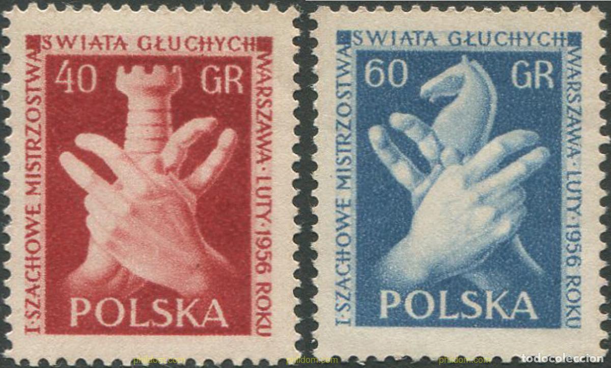 Briefmarken: 30656 MNH POLONIA 1956 CAMPEONATO DE AJEDREZ PARA SORDOMUDOS EN VARSOVIA