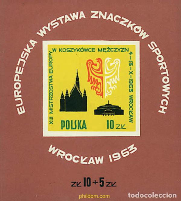 Timbres: 52913 MNH POLONIA 1963 13 CAMPEONATO DE EUROPA DE BALONCESTO MASCULINO EN WROCLAW