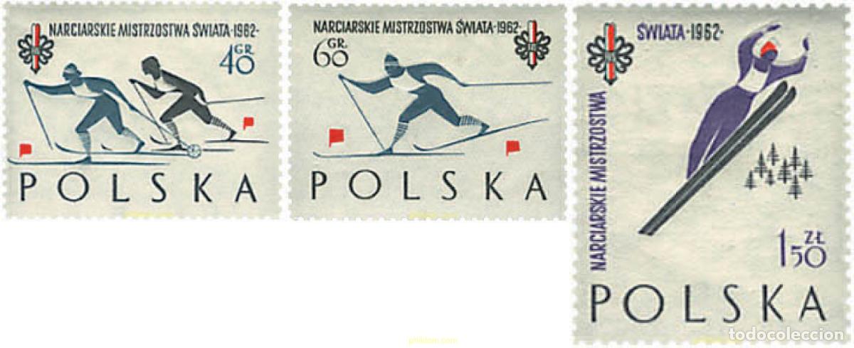 Sellos: 61601 MNH POLONIA 1962 CAMPEONATOS INTERNACIONALES DE DEPORTES DE INVIERNO EN ZAKOPANE