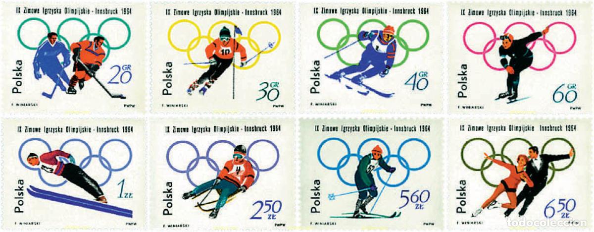 Sellos: 71591 MNH POLONIA 1964 9 JUEGOS OLIMPICOS DE INVIERNO. INNSBRUCK 1964