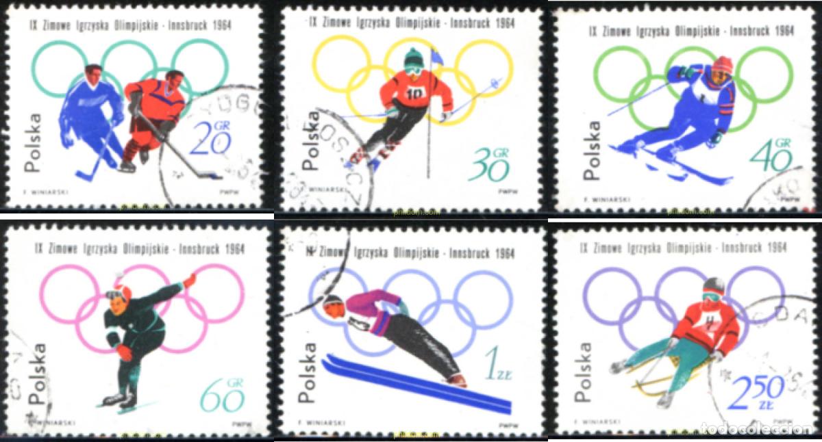 Sellos: 230834 MNH POLONIA 1964 9 JUEGOS OLIMPICOS DE INVIERNO. INNSBRUCK 1964