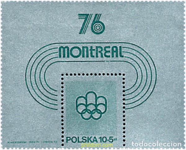 Sellos: 61670 MNH POLONIA 1975 21 JUEGOS OLIMPICOS VERANO MONTREAL 1976